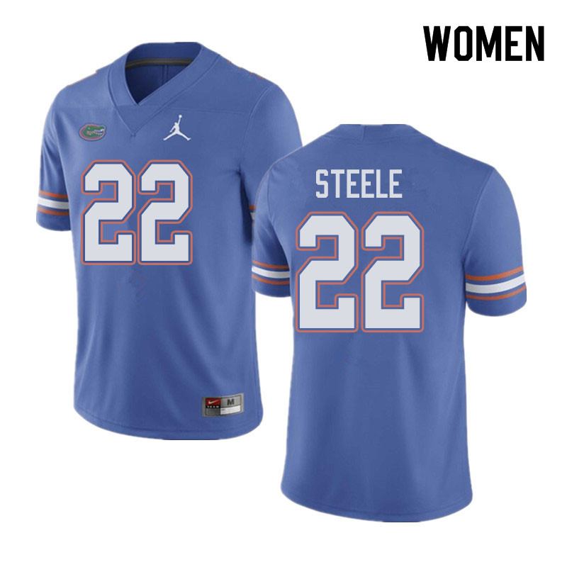 Jordan Brand Women #22 Chris Steele Florida Gators College Football Jerseys Sale-Blue